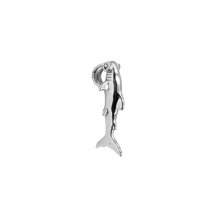 Hammerhead Shark Sterling Silver Pendant with Hidden Bale TPD6295