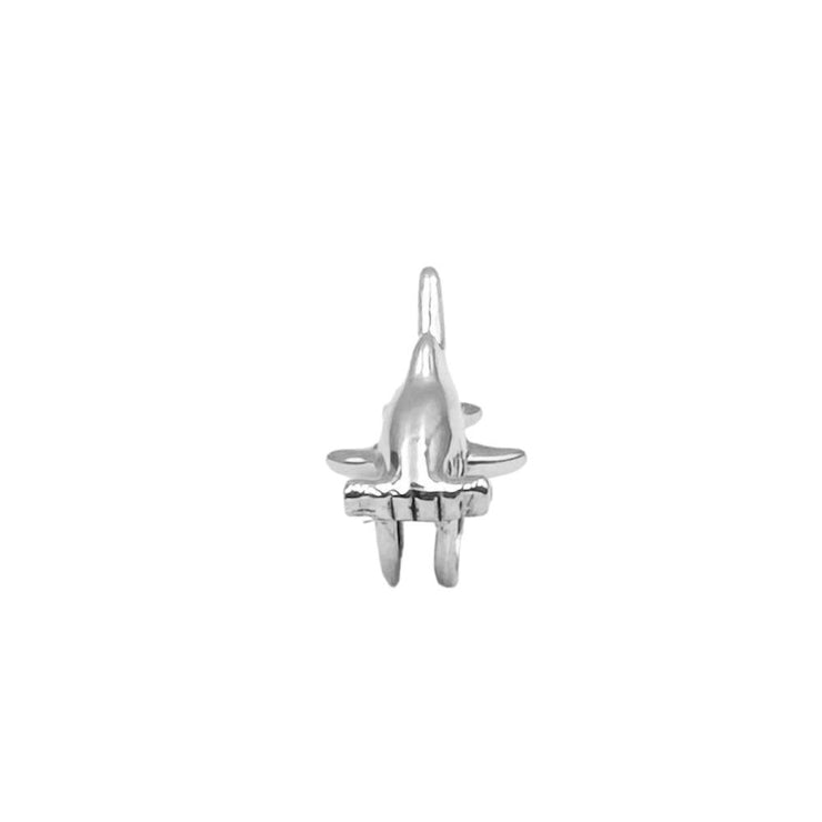 Hammerhead Shark Sterling Silver Pendant with Hidden Bale TPD6295