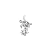 Sea Turtle with Baby Sterling Silver Pendant TPD6300