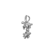 Sea Turtle with Baby Sterling Silver Pendant TPD6300