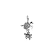 Sea Turtle with Baby Sterling Silver Pendant TPD6300