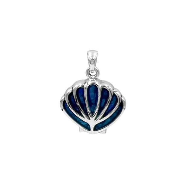 Sea Shell Sterling Silver Pendant with Inlay TPD6309