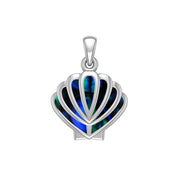 Sea Shell Sterling Silver Pendant with Inlay TPD6309