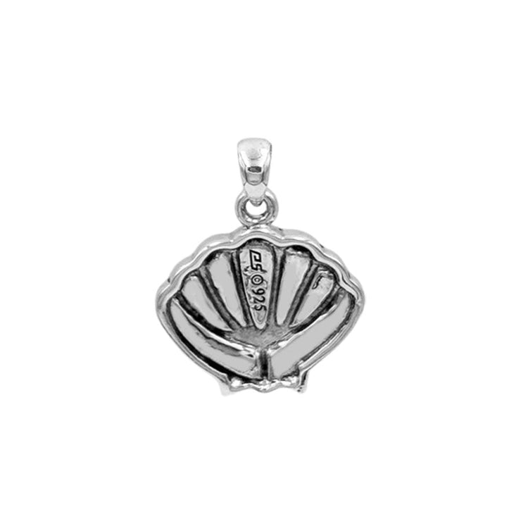 Sea Shell Sterling Silver Pendant with Inlay TPD6309