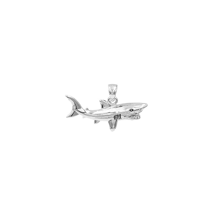 DiveSilver Swimming Mako Shark Sterling Silver Pendant TPD6316