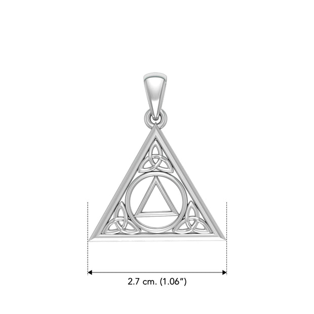 Celtic AA Recovery Symbol  Sterling Silver Pendant  TPD6329