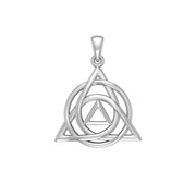 Original AA Recovery Celtic Triquetra  Sterling Silver Pendant  TPD6332