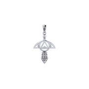 Goddess with AA Recovery Symbol Sterling Silver Pendant TPD6347