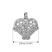 Cari Buziak Celtic Knotwork Heart Sterling Silver Pendant Jewelry TPD635