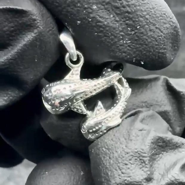 DiveSilver Double Whale Shark Sterling Silver Pendant TPD6351