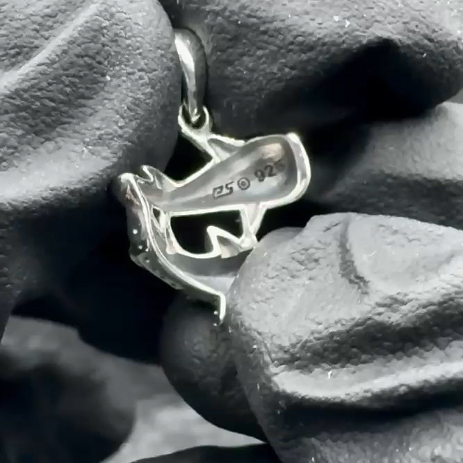 DiveSilver Double Whale Shark Sterling Silver Pendant TPD6351