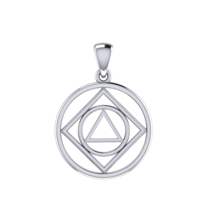 Dual Recovery NA and AA Sterling Silver Pendant TPD6370