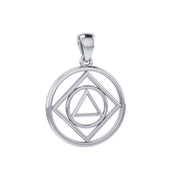 Dual Recovery NA and AA Sterling Silver Pendant TPD6370