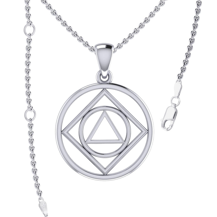 Dual Recovery NA and AA Sterling Silver Pendant TPD6370