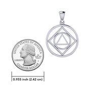 Dual Recovery NA and AA Sterling Silver Pendant TPD6370