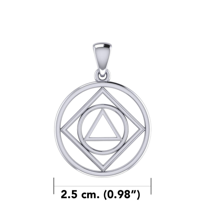 Dual Recovery NA and AA Sterling Silver Pendant TPD6370