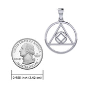 Dual Recovery AA and NA Sterling Silver Pendant TPD6371