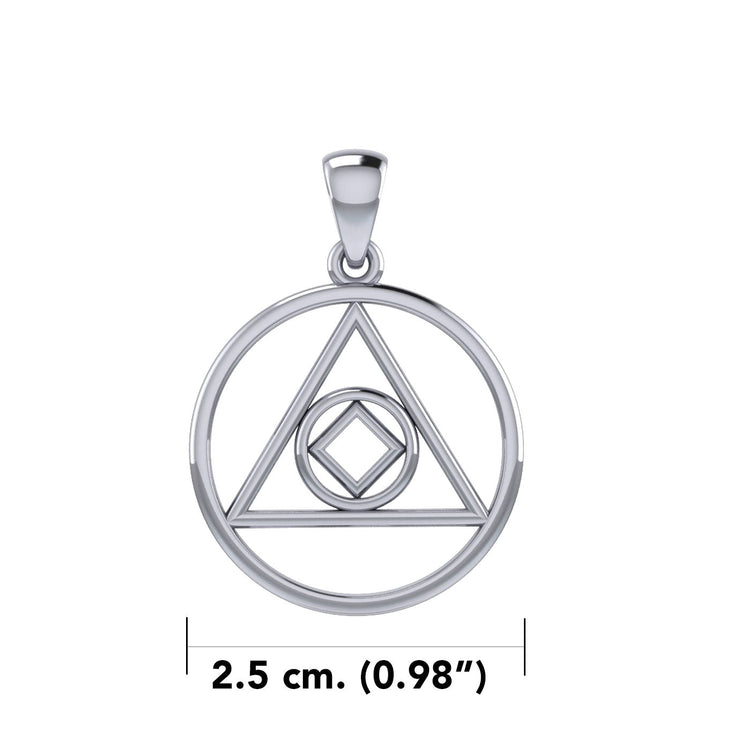 Dual Recovery AA and NA Sterling Silver Pendant TPD6371