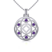 Flower of Life with NA Symbol Sterling Silver Pendant TPD6381