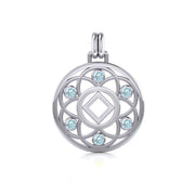 Flower of Life with NA Symbol Sterling Silver Pendant TPD6381