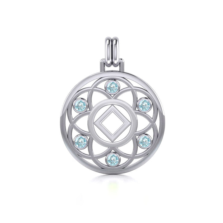 Flower of Life with NA Symbol Sterling Silver Pendant TPD6381