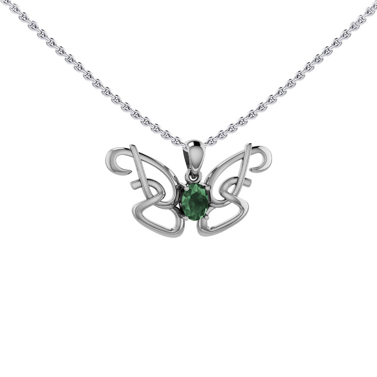 Peter Stone Identity Butterfly Sterling Silver Pendant with Gemstone TPD6428