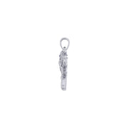 Puffer Fish Filigree Sterling Silver Pendant with Gemstone TPD6435