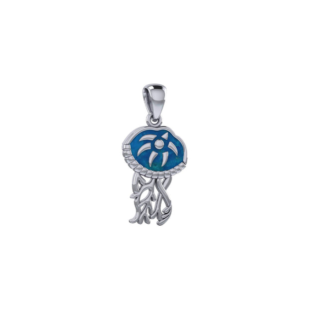 Jellyfish Sterling Silver Pendant TPD6436