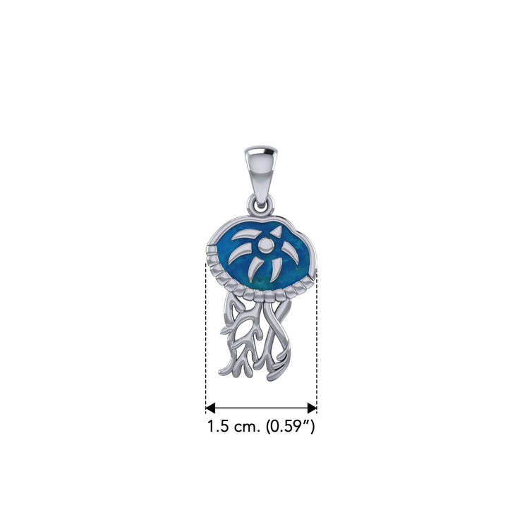 Jellyfish Sterling Silver Pendant TPD6436
