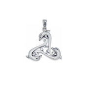 Triple Dolphin Triskele Sterling SIlver Pendant TPD6442