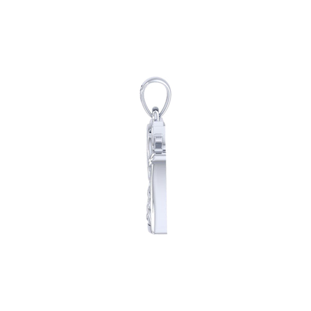 Celtic gun with Peace Symbols Sterling SIlver Pendant TPD6456