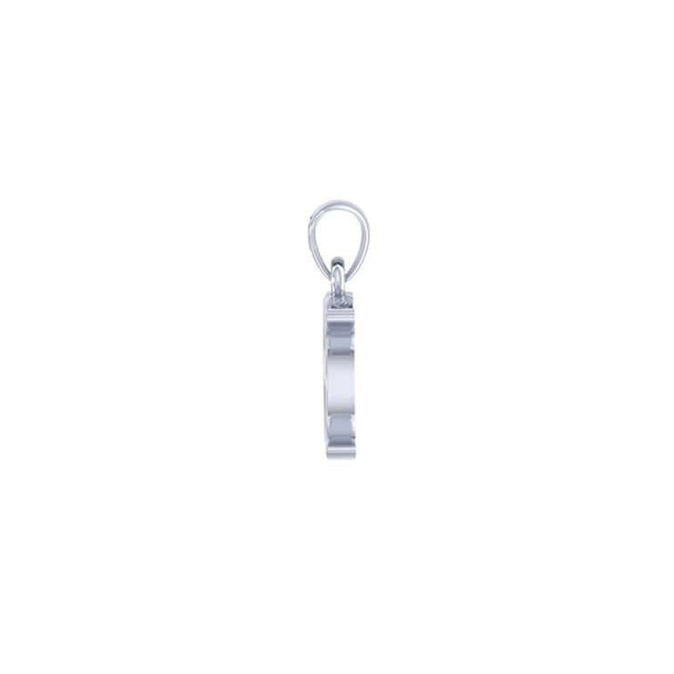 Harm None with Peace Symbols and Crescent Moon Sterling Silver Pendant TPD6457