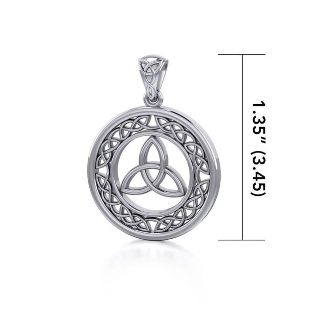 Celtic Knotwork Trinity Sterling Silver Pendant TPD711