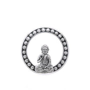 Sitting Buddha Sterling Silver Pendant TPD772