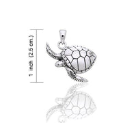 Sea Turtle Sterling Silver Pendant TPD828