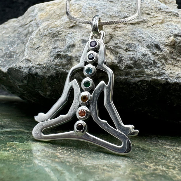 Sterling Silver Healing Chakra Pendant TPD854