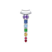 A vital healing ~ Sterling Silver Chakra Pendant with Gemstones TPD857 - Wholesale Jewelry