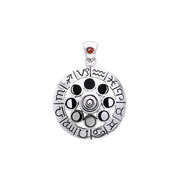 Zodiac Symbol Wheel Silver Pendant TPD876 - Wholesale Jewelry