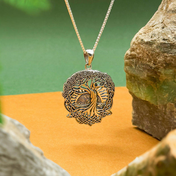 Admiration towards the Tree of Life creation ~ Sterling Silver Jewelry Pendant TPD974 - Wholesale Jewelry