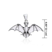 Trust your vibes ~ Sterling Silver Bat Pendant Jewelry TPD977