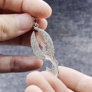 The Sacred Flame of the Mystical Flying Phoenix Silver with 14k Gold Accent Pendant TPV2838