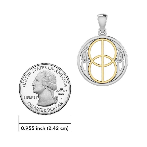 Chalice Well Sterling Silver with Gold Accent Pendant TPV3272 - Wholesale Jewelry
