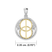 Chalice Well Sterling Silver with Gold Accent Pendant TPV3272