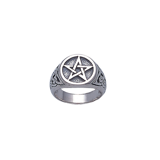 Pentagram Pentacle Silver Ring TR1018