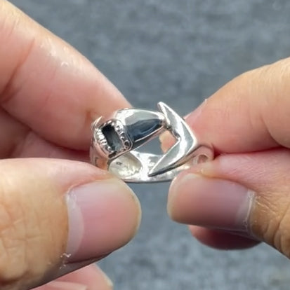 Great White Shark Sterling Silver Ring TR1481