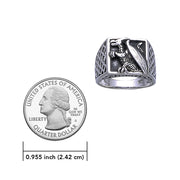 Dragon Square Sterling Silver Ring TR1500