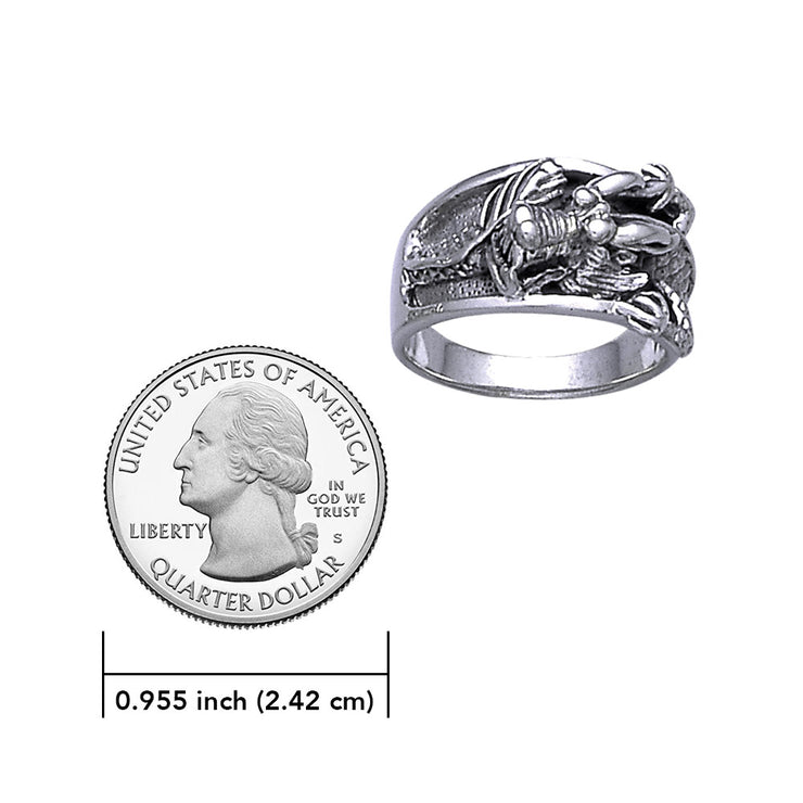 Dragon Sterling Silver Band Ring TR1573