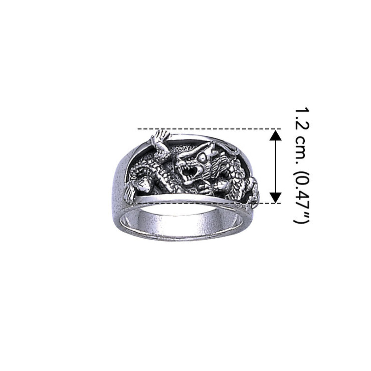 Dragon Sterling Silver Band Ring TR1580