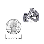 Double Dragon Sterling Silver Ring TR1600