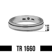 Silver Wedding Spinner Band Ring TR1660